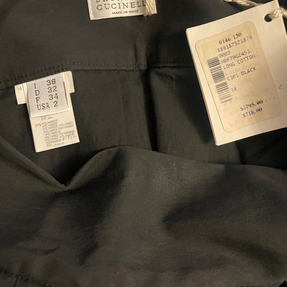 Brunello Cucinelli Black Goddess Skirt Made in Italy - Picture 5 of 5